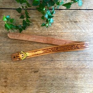 One of a kind VINTAGE leather hand-tooled belt